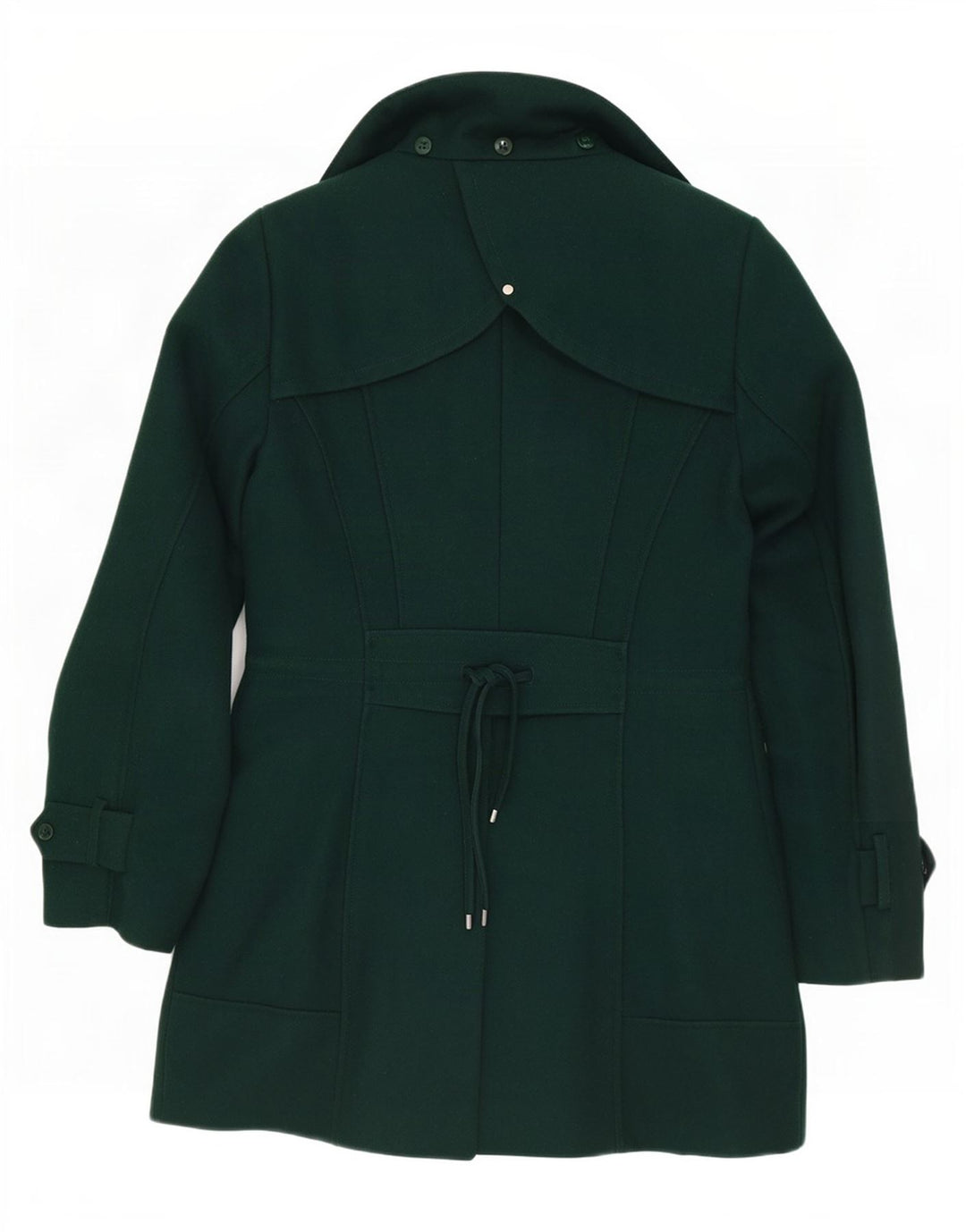 Calvin Klein Damen Trenchcoat UK 10 Small Grüne Wolle Classic