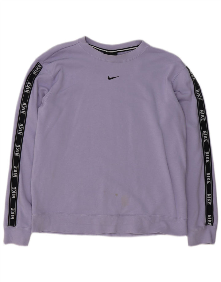 Nike Damen Grafik-Sweatshirt-Pullover, UK 14, mittelviolette Baumwolle