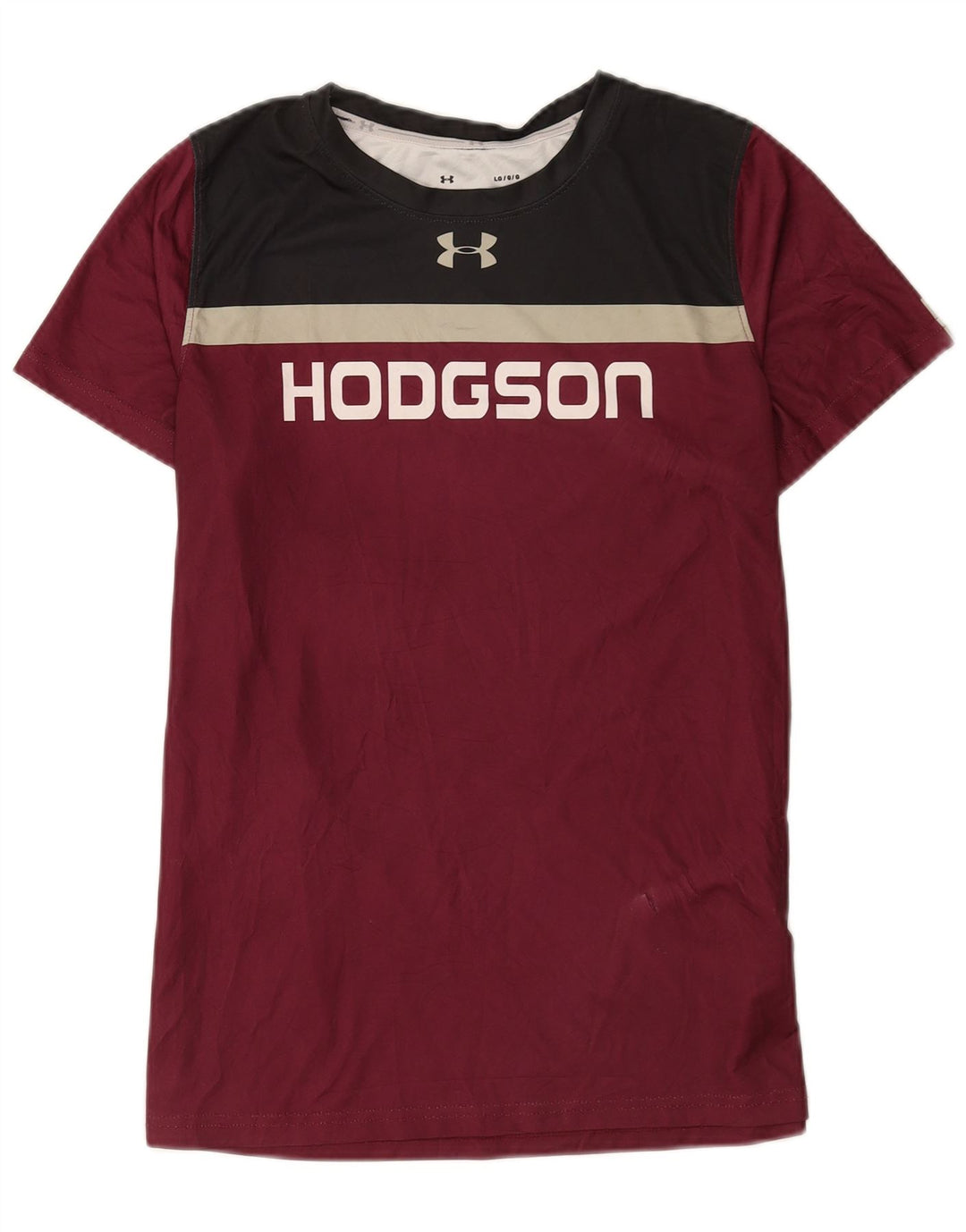 Under Armour Herren-T-Shirt mit Grafik, groß, Burgunderrot, Farbblock-Polyester