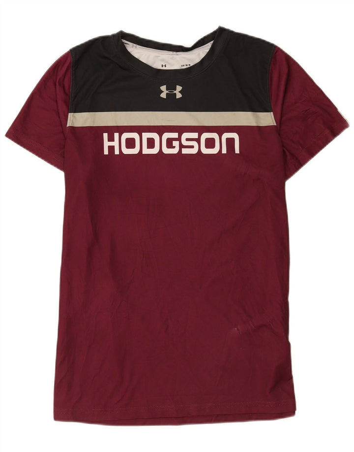 Under Armour Herren-T-Shirt mit Grafik, groß, Burgunderrot, Farbblock-Polyester