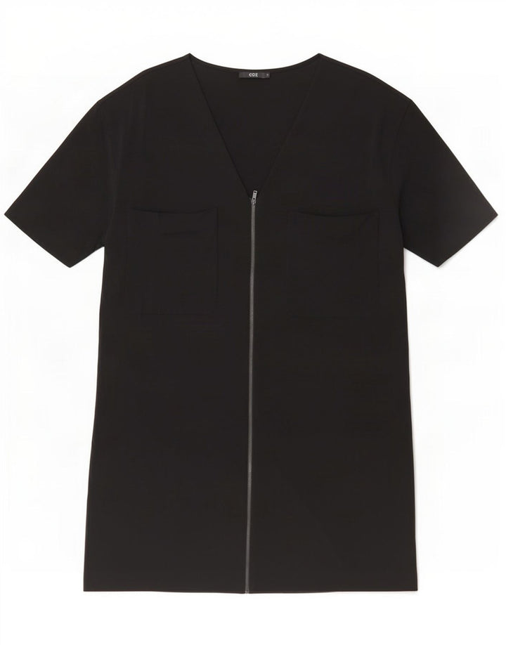 Cos Damen Übergroßes Etuikleid UK 16 Large Schwarze Viskose
