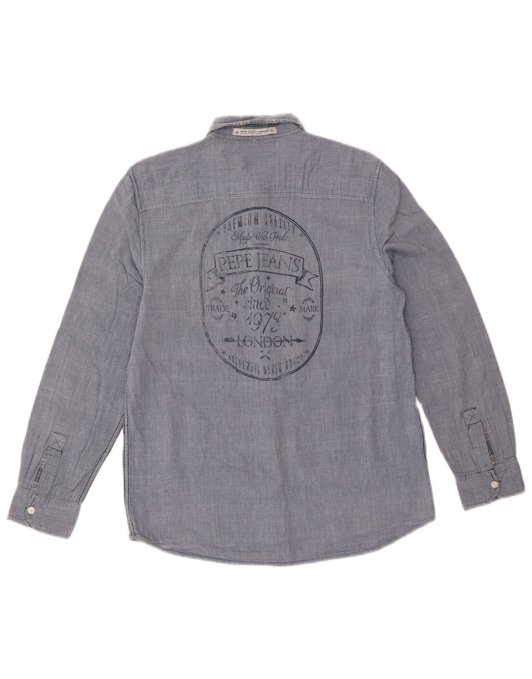 PEPE Jeans Damen Hemd UK 14 Mittelblau