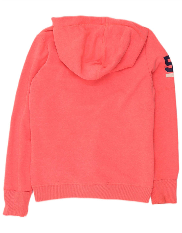 SUPERDRY Damen-Kapuzenpullover mit Grafik, UK 16, Größe L, Rosa, Baumwolle