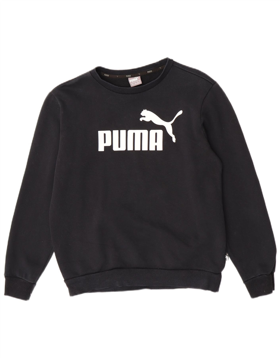 Puma Herren Grafik-Sweatshirt-Pullover aus mittelschwarzer Baumwolle