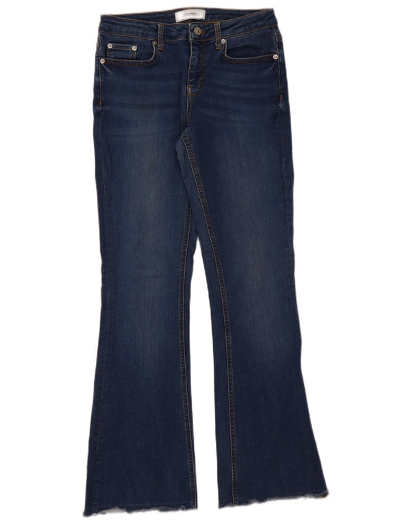 Zara Damen Schlagjeans EU 38 Small W28 L31 Blau
