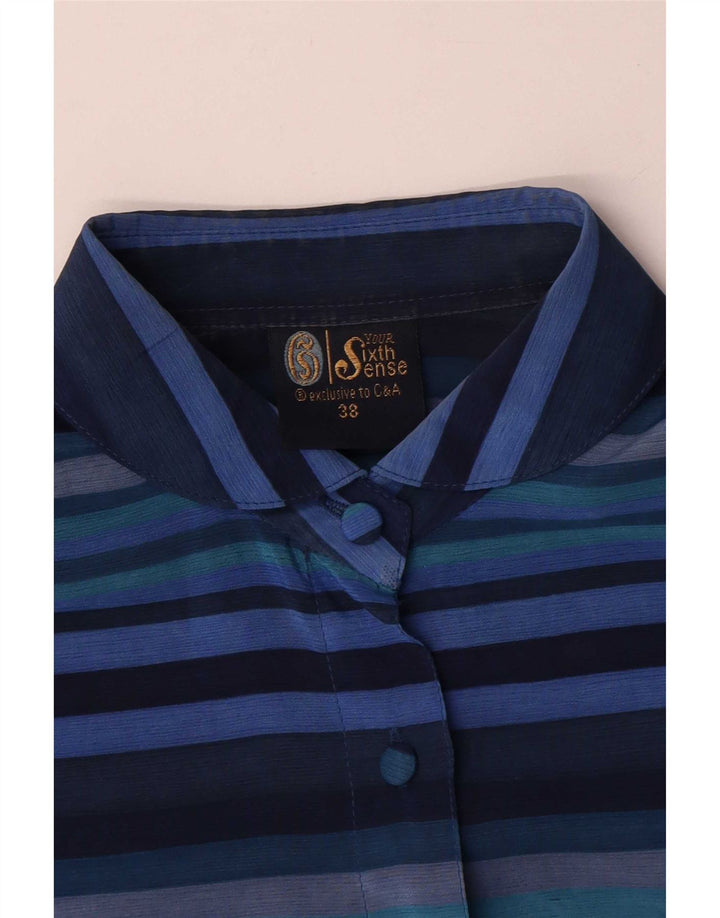 Your Sixth Sense Damen-Hemdbluse, EU 38, mittelblau gestreift, Polyester