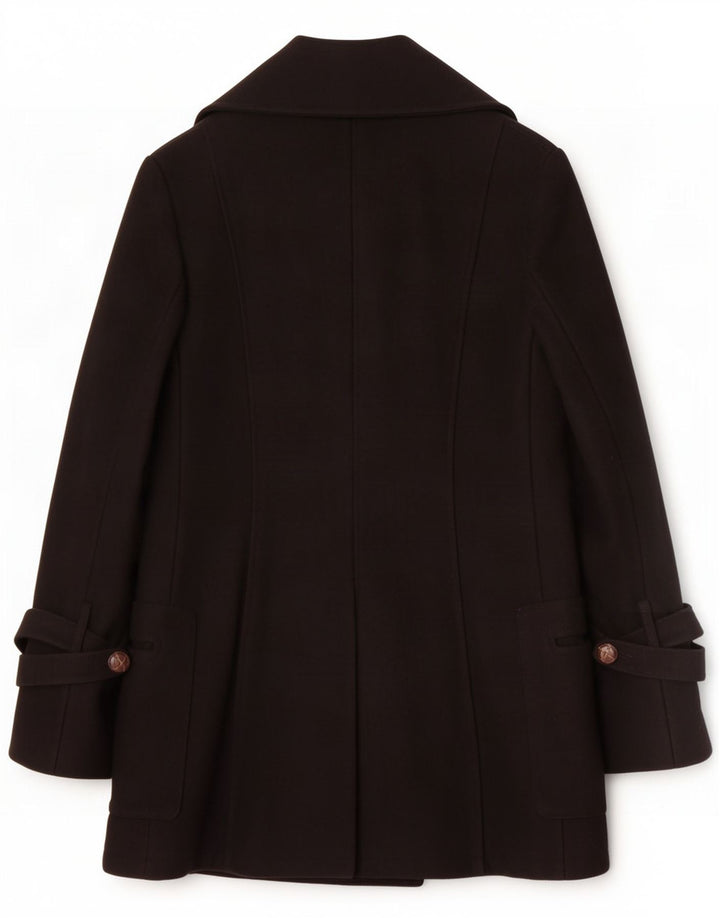 Patrizia Pepe Damen Trenchcoat IT 42 Mittelschwarze Wolle