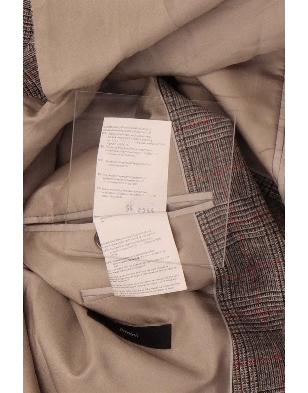 Hugo Boss Herren 2-Knopf-Blazerjacke UK 54 2XL Grauer Hahnentritt