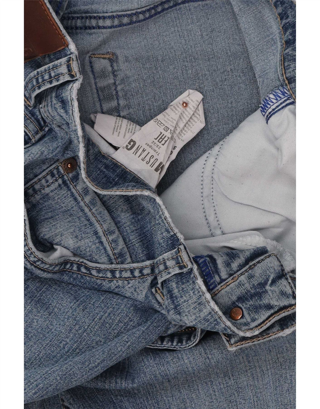 Mustang Herren Tramper Straight Jeans W33 L32 Blaue Baumwolle