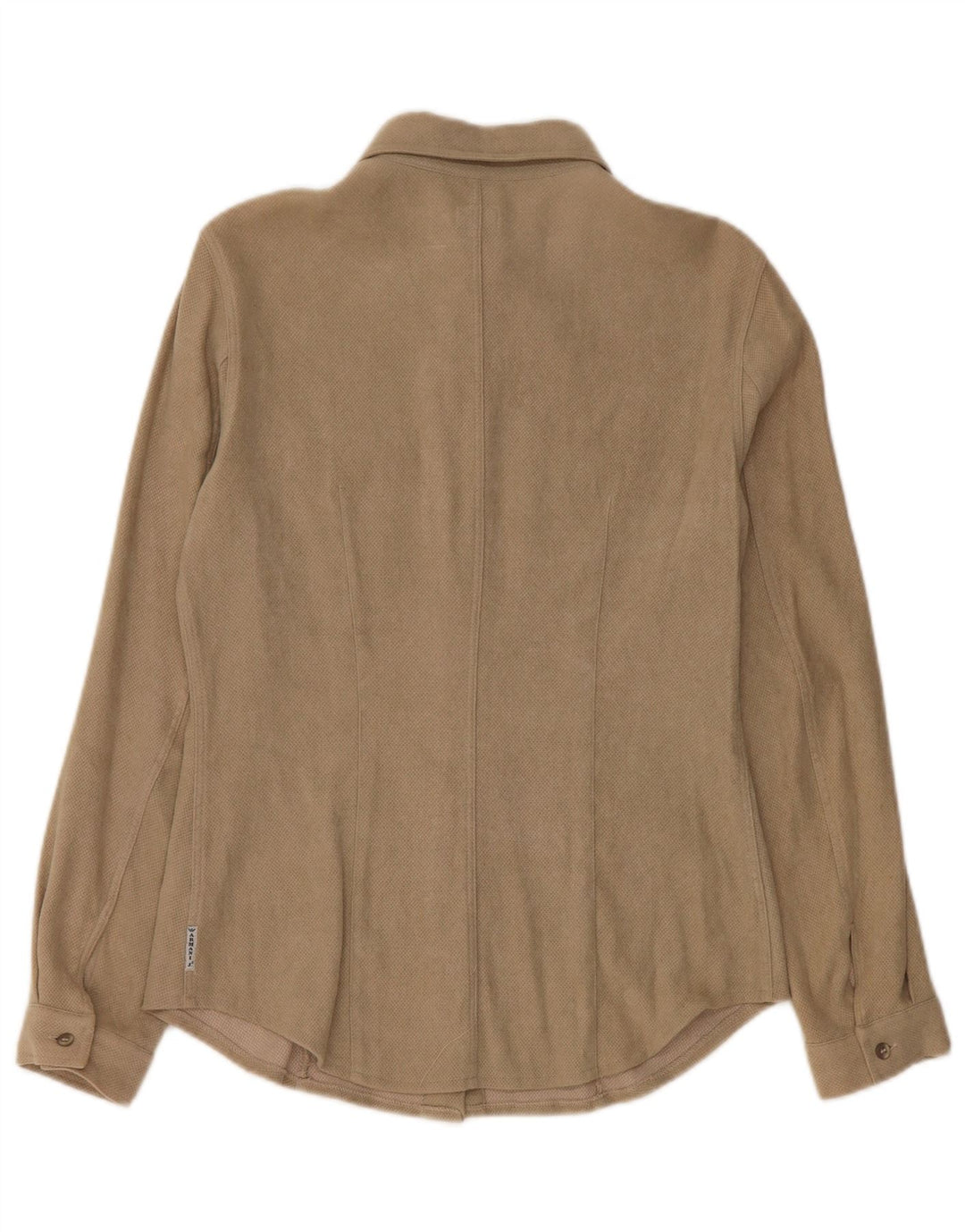 Armani Jeans Damenhemd UK 10 Small Beige Viskose