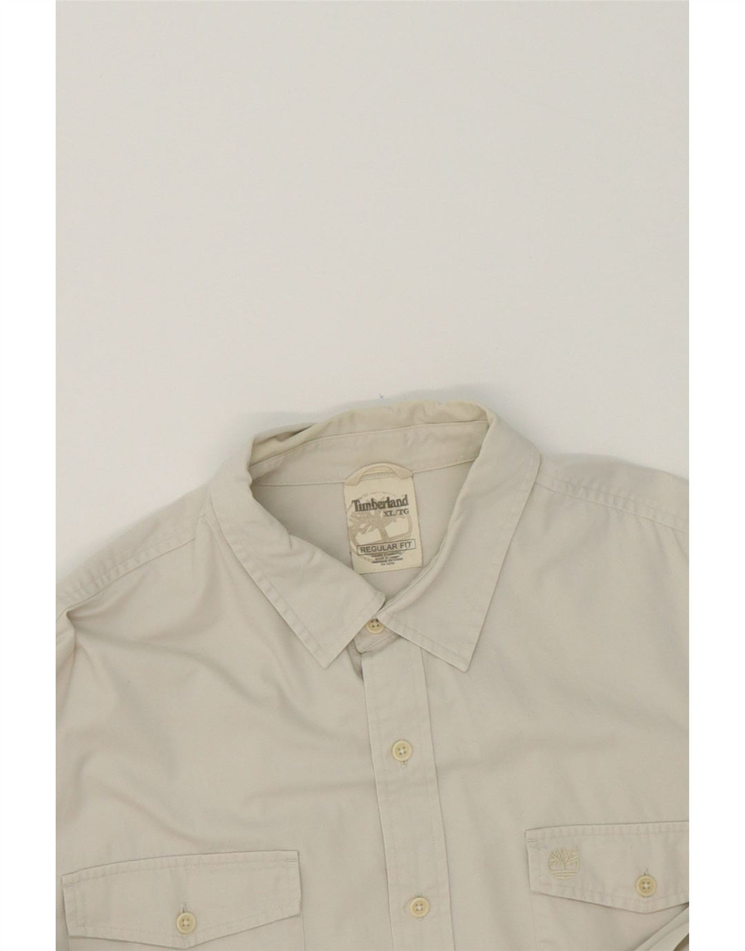 TIMBERLAND Mens Regular Fit Shirt XL Grey Cotton Vintage Timberland and Second-Hand Timberland from Messina Hembry 