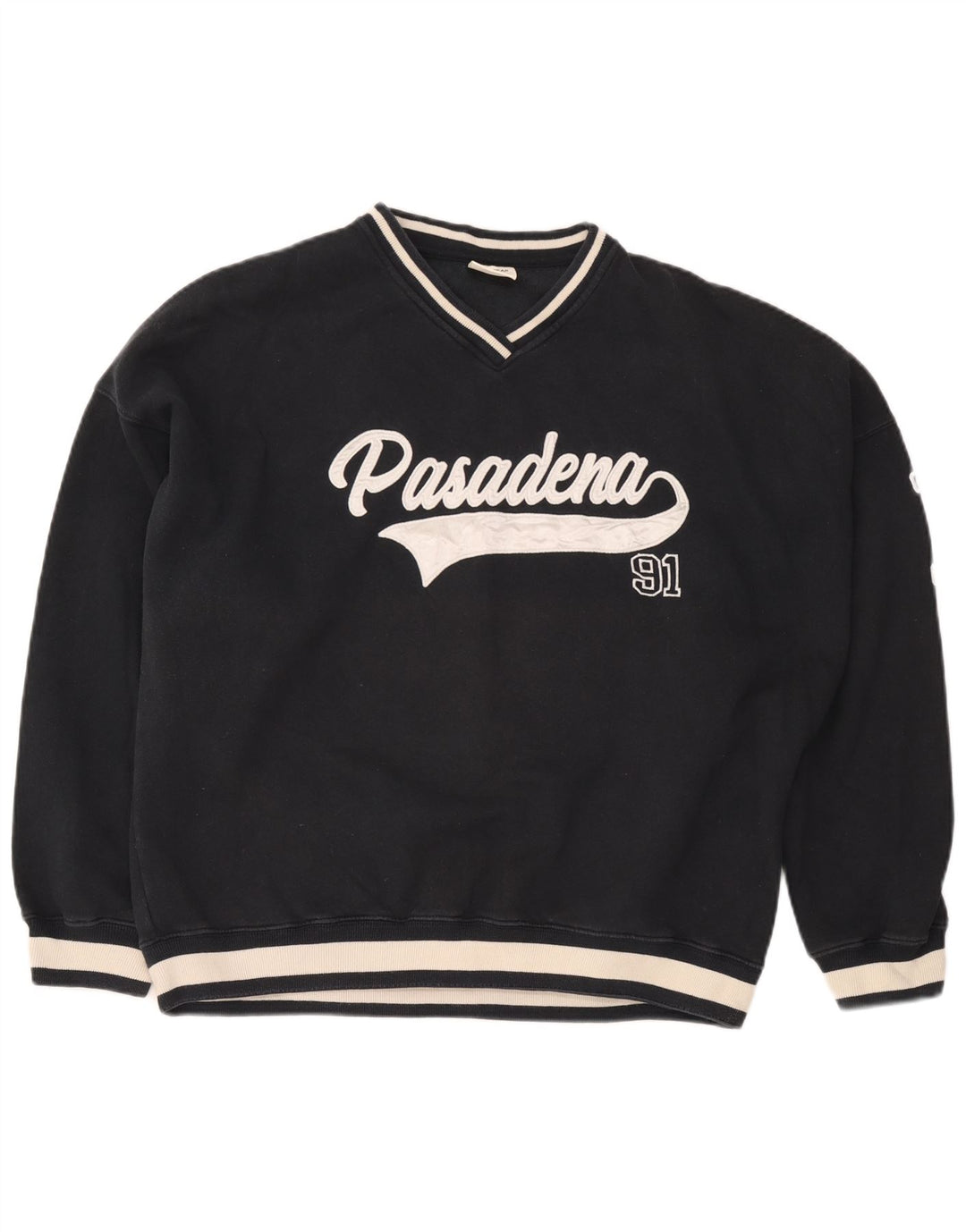 Pull & Bear Pasadena-Sweatshirt für Herren, groß, Marineblau, Farbblock