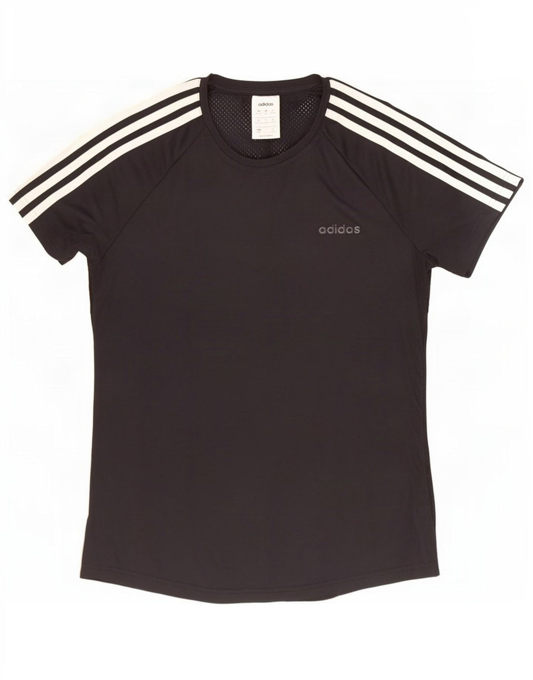 Adidas Damen Climalite T-Shirt Top UK 12/14 Medium Schwarz Polyester