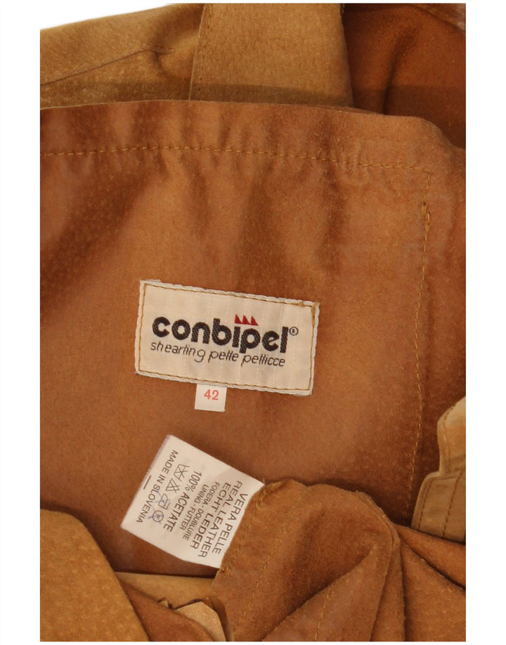 Conbipel Damen Wildlederjacke IT 42 Mittelbraunes Leder