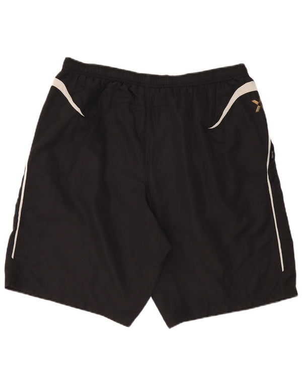 Umbro Herren-Sportshorts 2XL, schwarzes Colourblock-Polyester