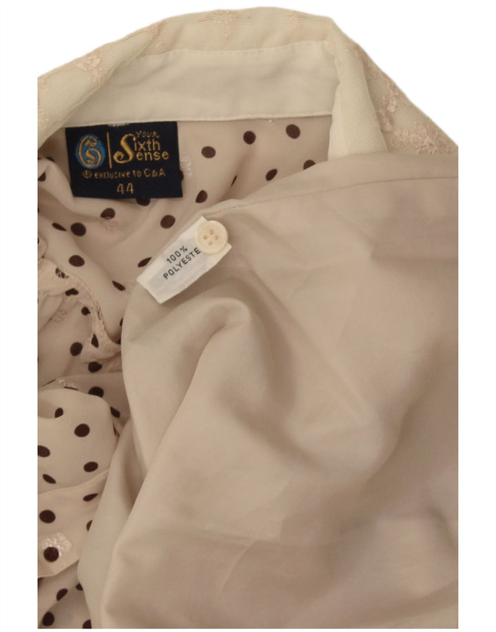 Your Sixth Sense Damen-A-Linien-Kleid IT 44 Mittelbeige gepunktetes Polyester