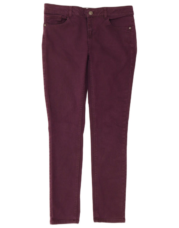 Fat Face Damen Skinny Jeans UK 10 Small W30 L29 Lila Baumwolle