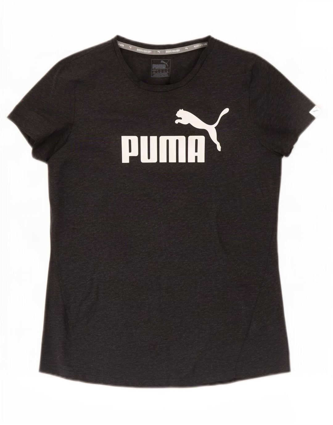 Puma Damen Graphic T-Shirt Top UK 14 Mittelgraues Polyester