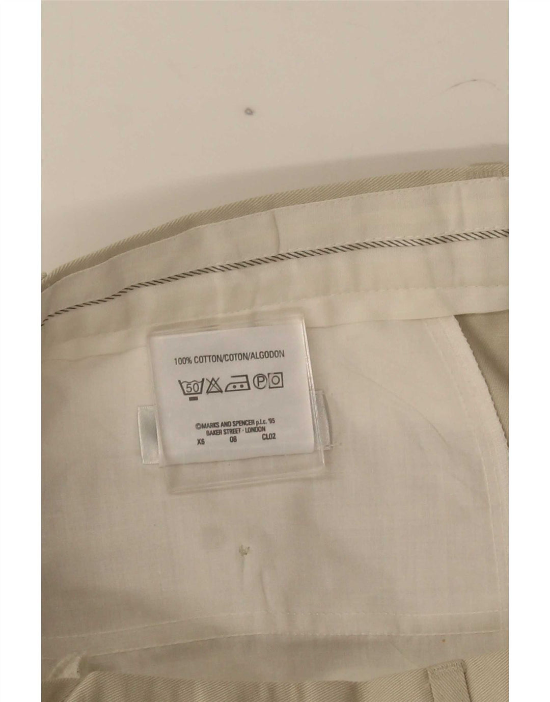 Marks & Spencer Herren-Anzughose mit Pegged-Anzug, W34, L29, graue Baumwolle