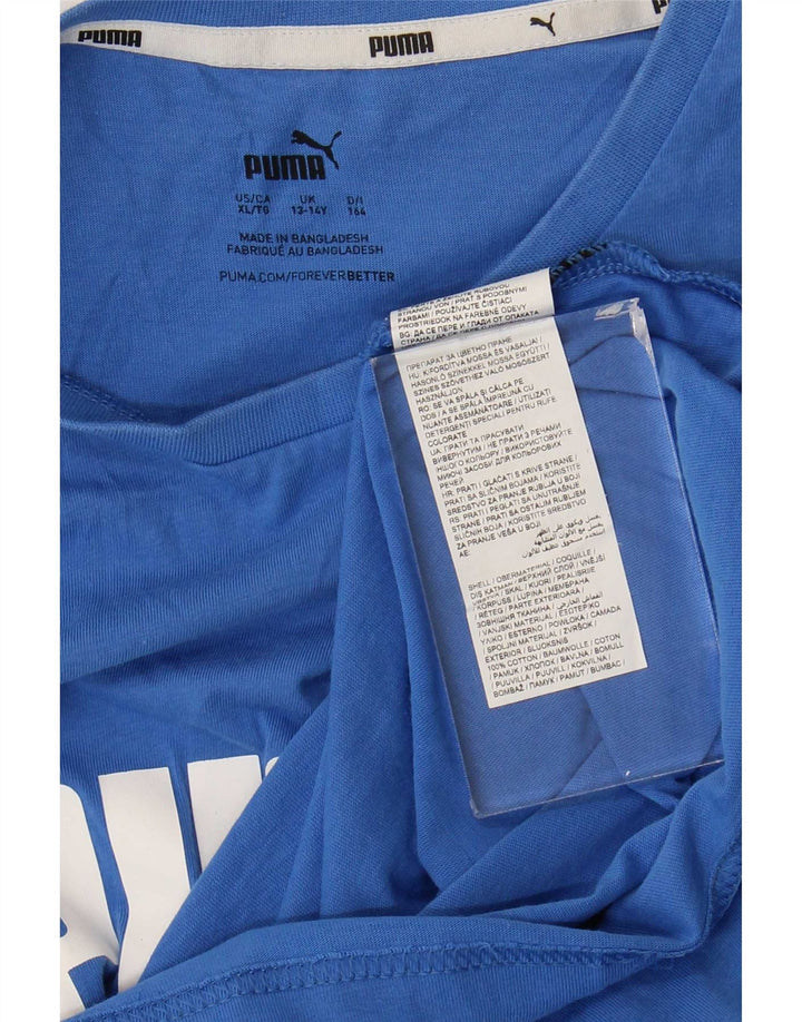 Puma Boys Graphic Vest Top 13-14 Jahre Blaue Baumwolle