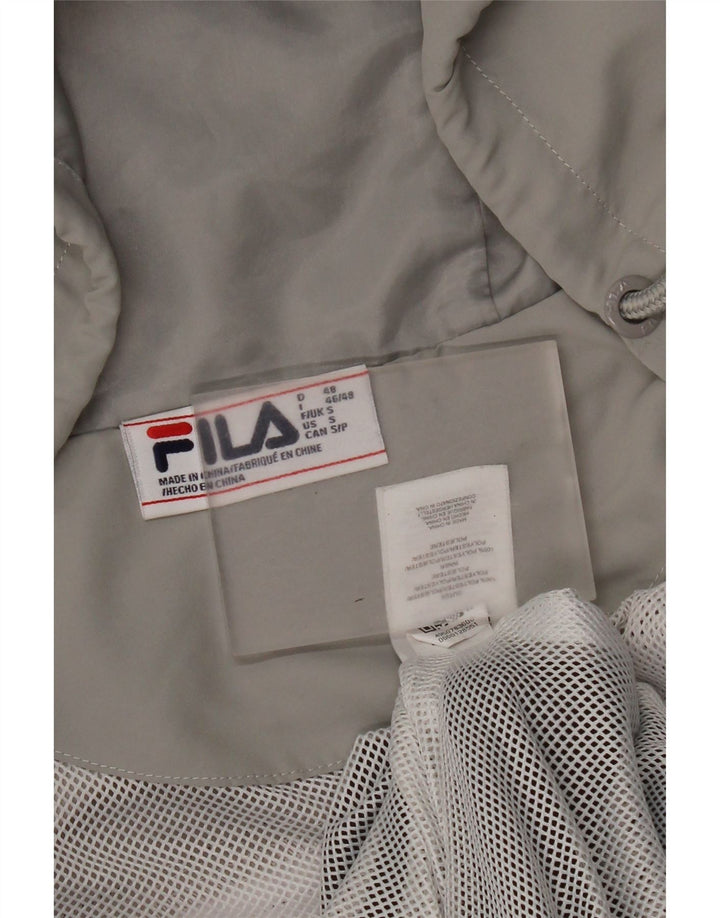 Fila Herren-Kapuzenpullover mit Reißverschluss, klein, graues Farbblock-Polyester