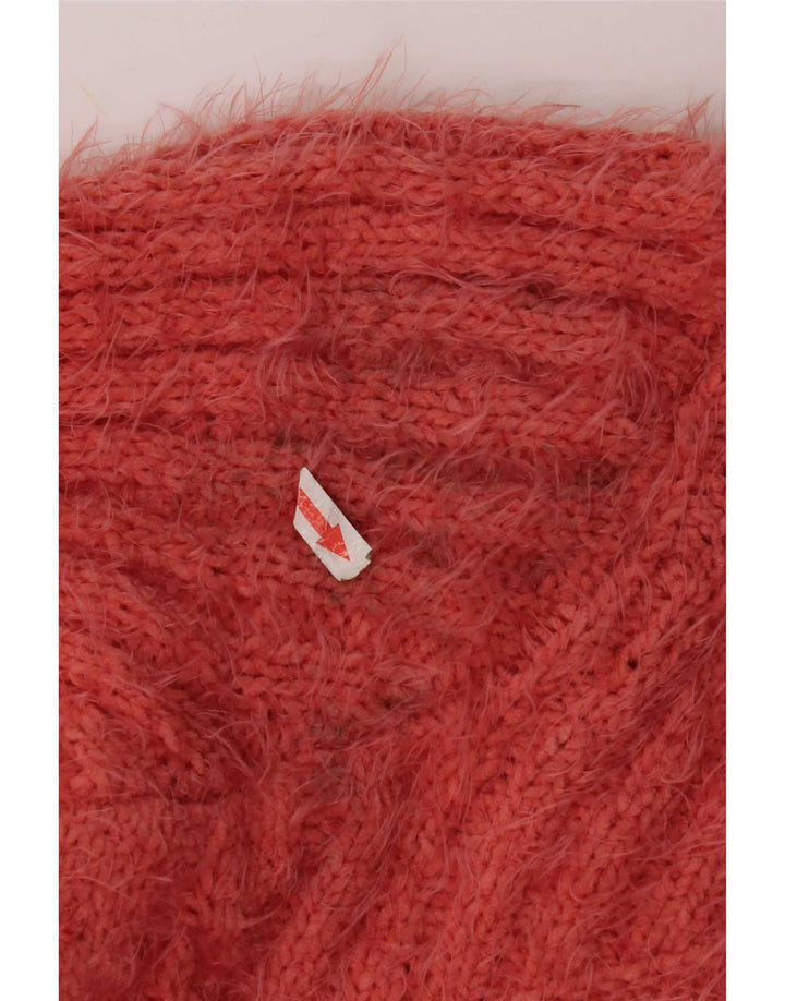 Marks & Spencer Damen Pullover mit V-Ausschnitt UK 18 XL Orange Polyester