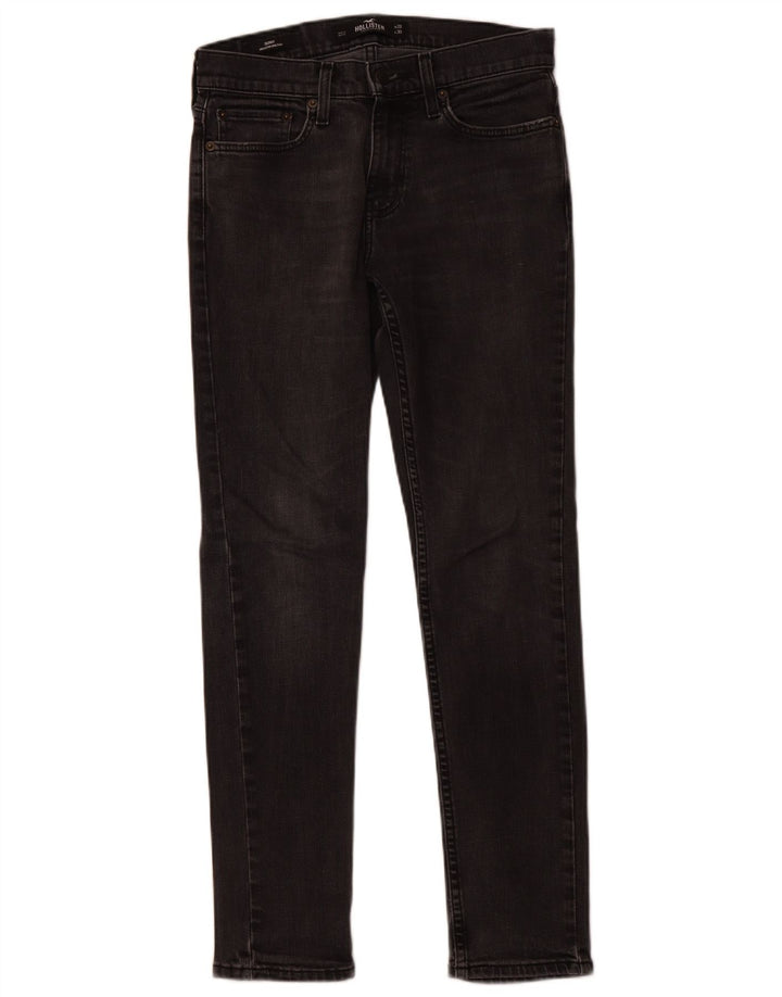 HOLLISTER Herren Skinny Jeans W28 L30 Schwarze Baumwolle