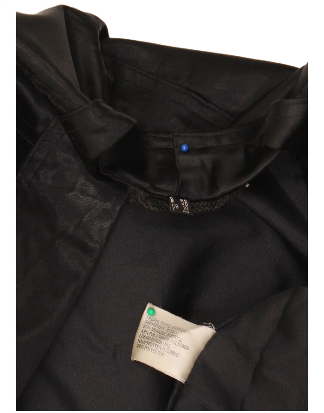 Colette Wolfgang Kaiser Damen Bomberjacke UK 10 Small Schwarze Viskose