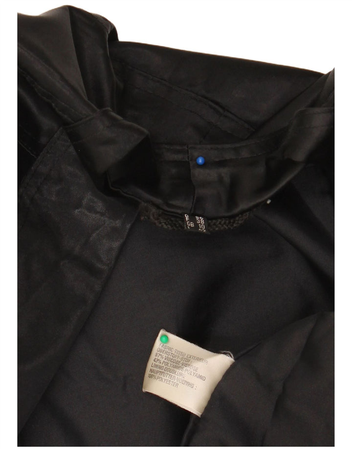 Colette Wolfgang Kaiser Damen Bomberjacke UK 10 Small Schwarze Viskose