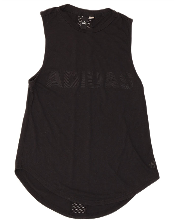 ADIDAS Damen Graphic Vest Top UK 8 Small Schwarz