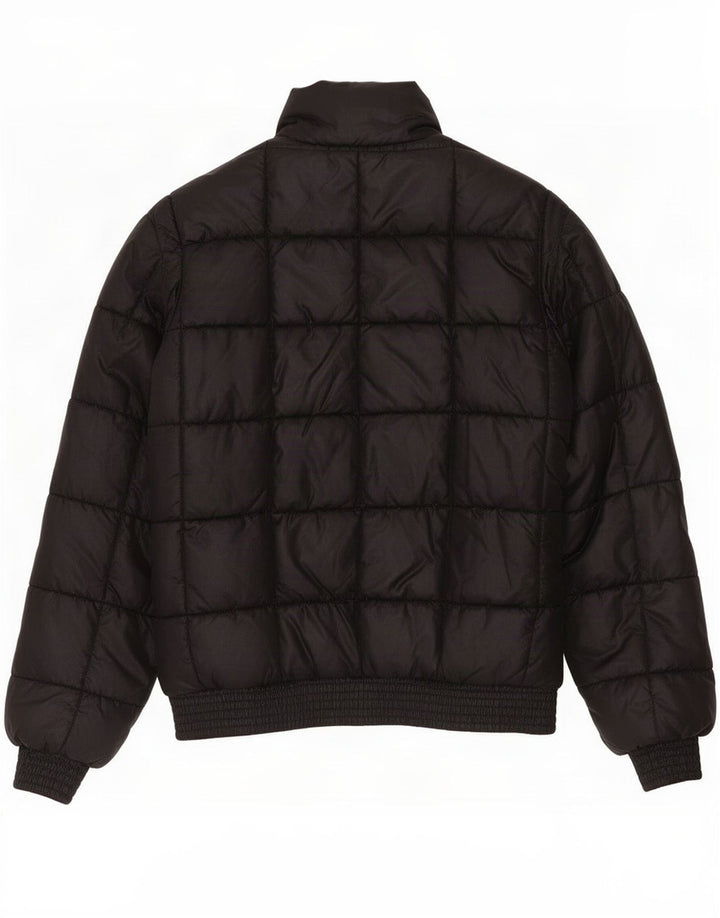 Puma Damen Wattierte Jacke UK 14 Medium Schwarz Nylon
