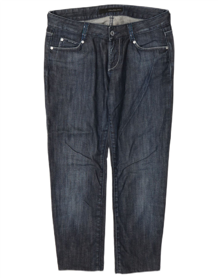 Calvin Klein Damen Jeans, W29, L24, Marineblau, Baumwolle