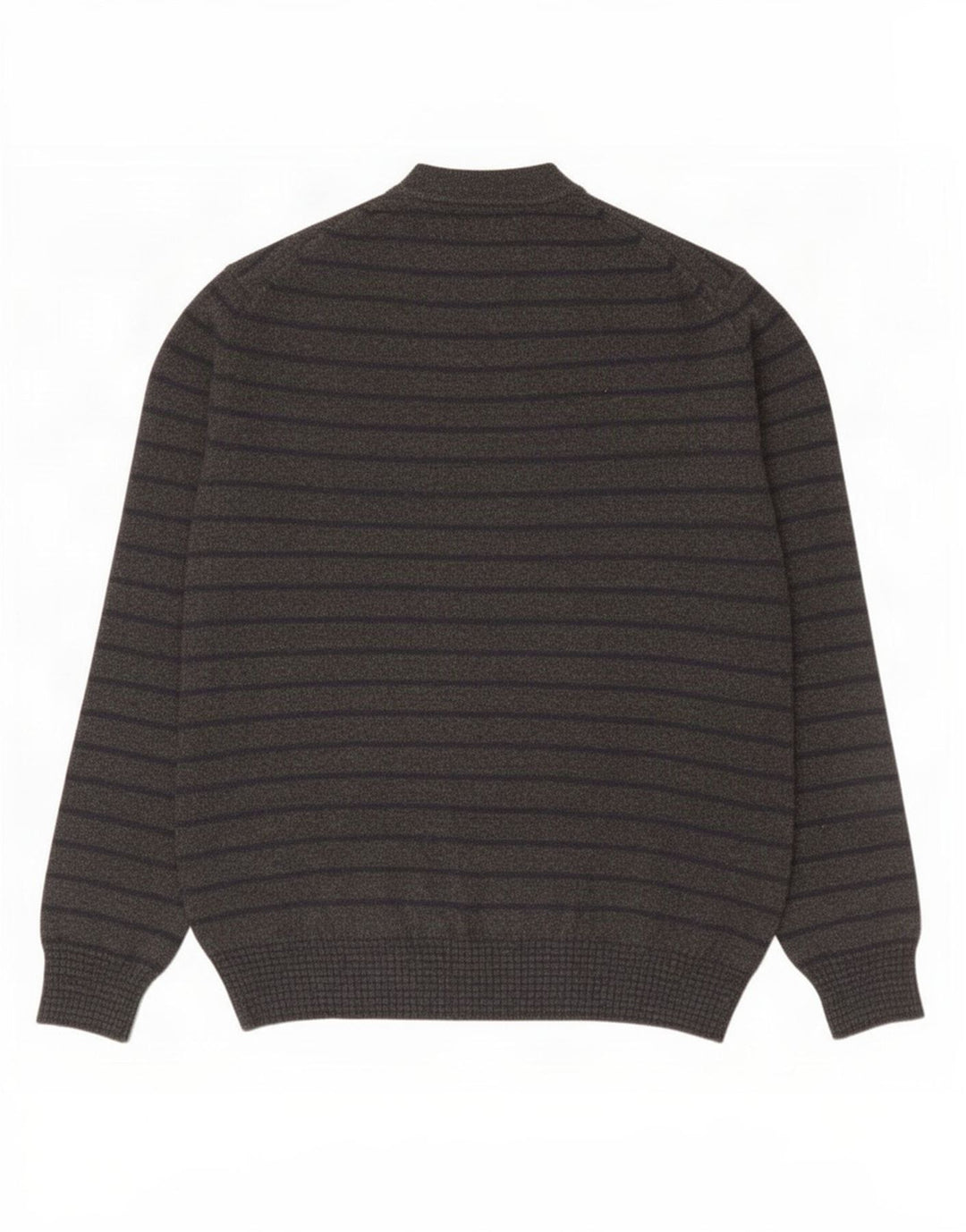 Zara Herren-Pullover mit V-Ausschnitt, groß, schwarz gestreift, Wolle
