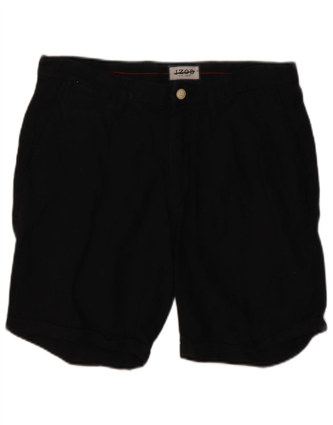 Izod Herren Chinoshorts W32 Mittelschwarze Baumwolle