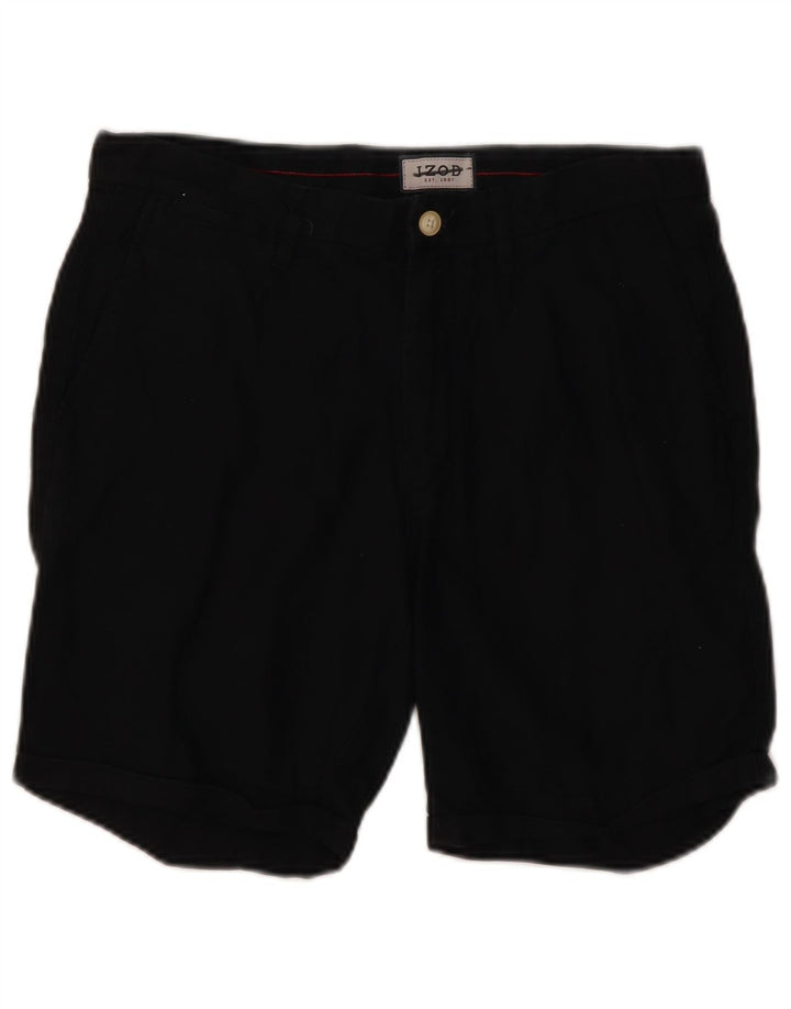 Izod Herren Chinoshorts W32 Mittelschwarze Baumwolle