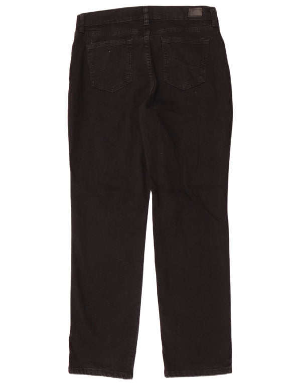 Lee Damen Mid Rise Relaxed Fit Straight Jeans US 8 Medium W30 L28 Schwarz