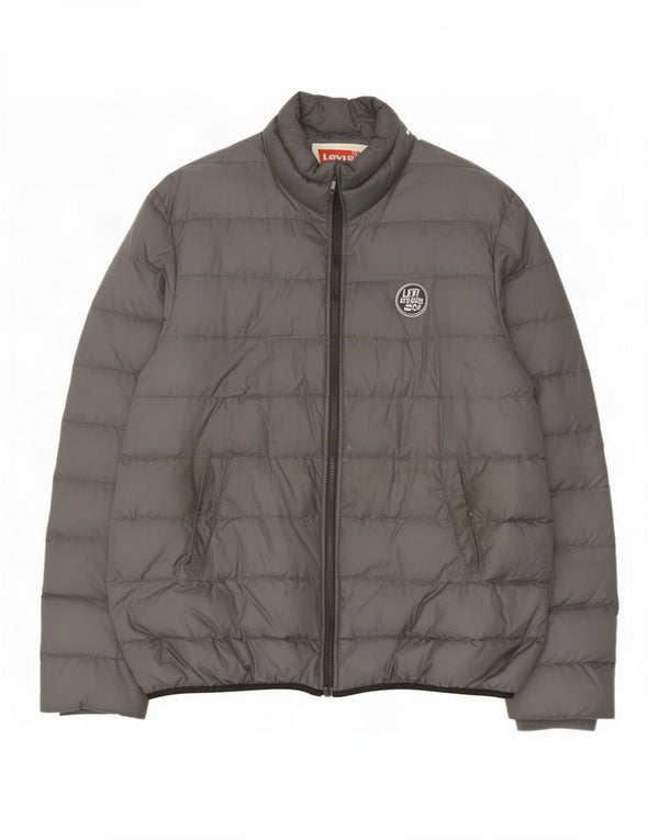 Levi's Herren Wattierte Jacke UK 44 2XL Graues Polyamid