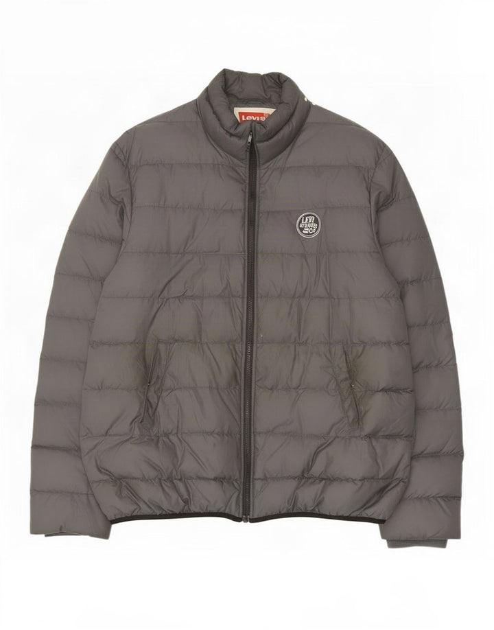 Levi's Herren Wattierte Jacke UK 44 2XL Graues Polyamid