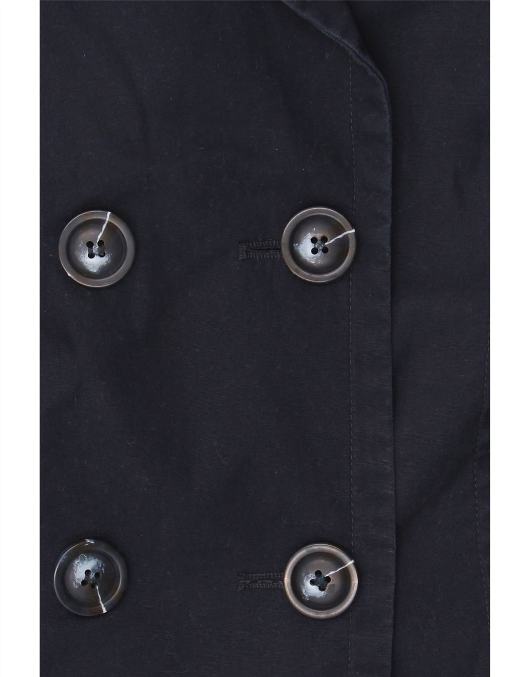 Marks & Spencer Damen Pea Coat UK 10 Small Marineblaue Baumwolle