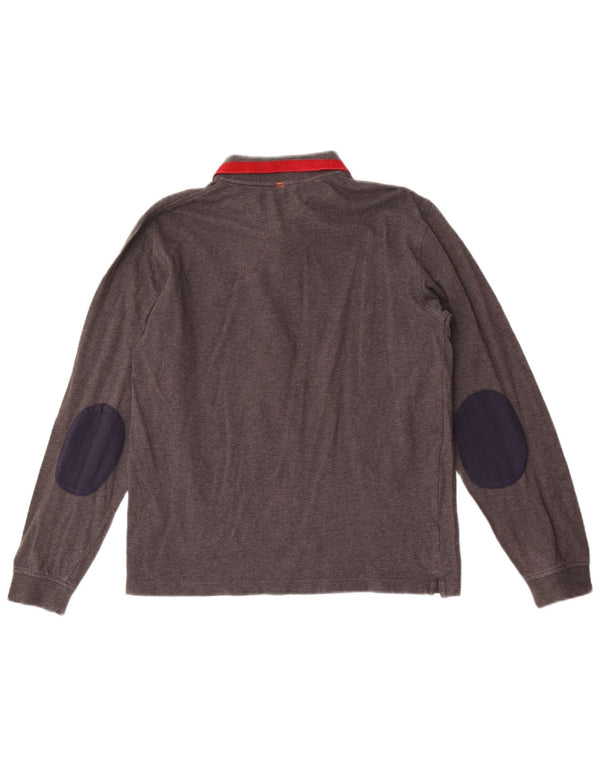 Sun68 Langarm-Poloshirt für Jungen, 13–14 Jahre, mittelgraue Baumwolle
