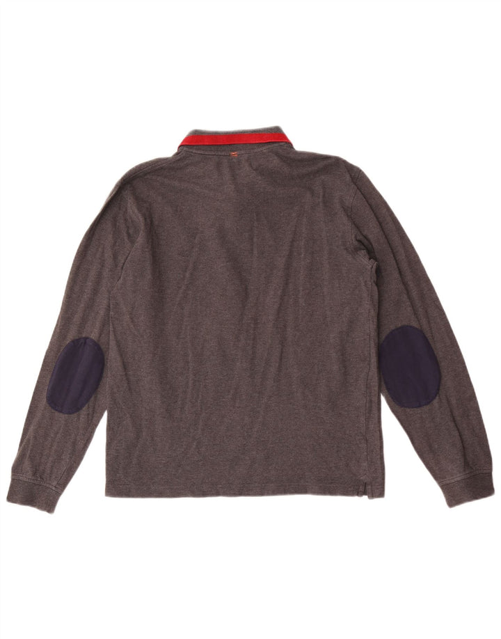 Sun68 Langarm-Poloshirt für Jungen, 13–14 Jahre, mittelgraue Baumwolle