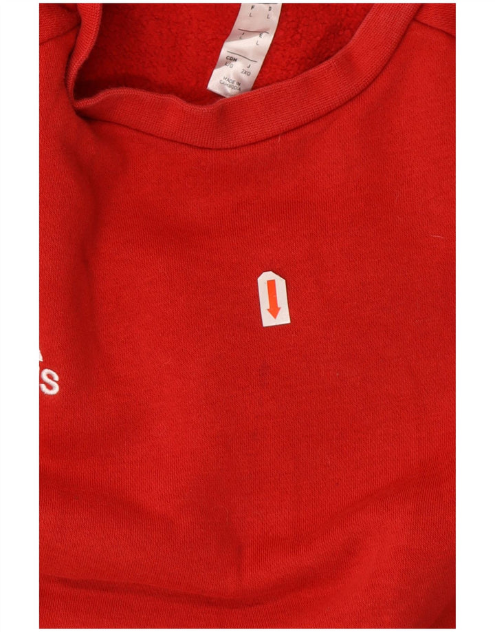 Adidas Herren Sweatshirt Pullover große rote Baumwolle