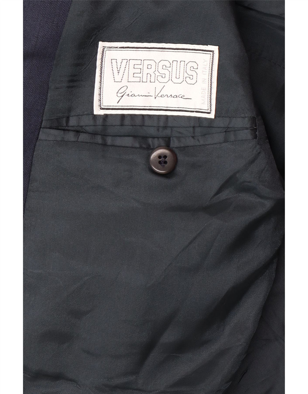 GIANNI VERSACE Herren 2-teiliger Anzug UK 40 Large W30 L30 Marineblau Klassisch