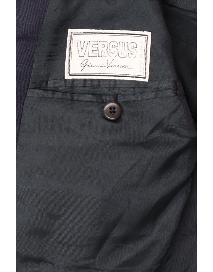 GIANNI VERSACE Herren 2-teiliger Anzug UK 40 Large W30 L30 Marineblau Klassisch