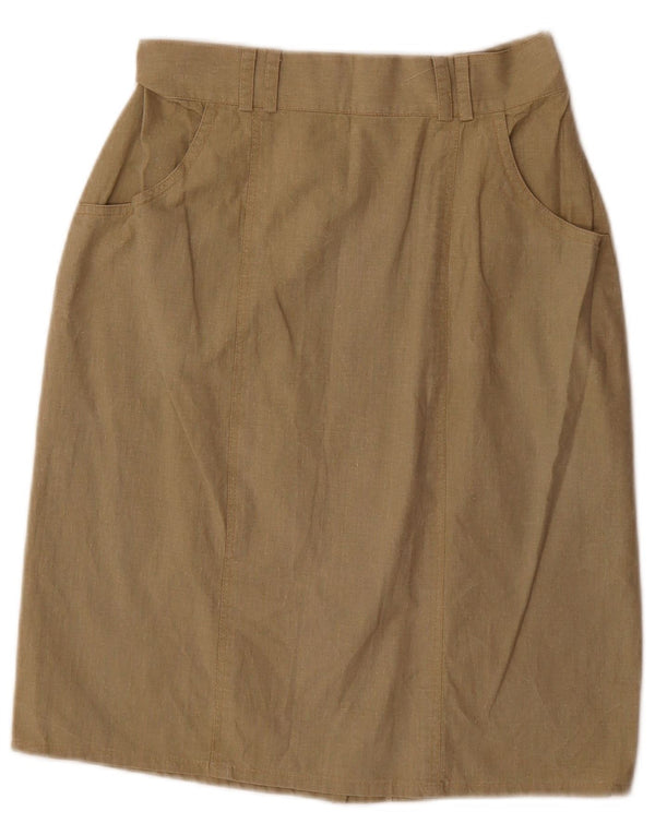 Vintage Damen Bleistiftrock W26 Small Khaki