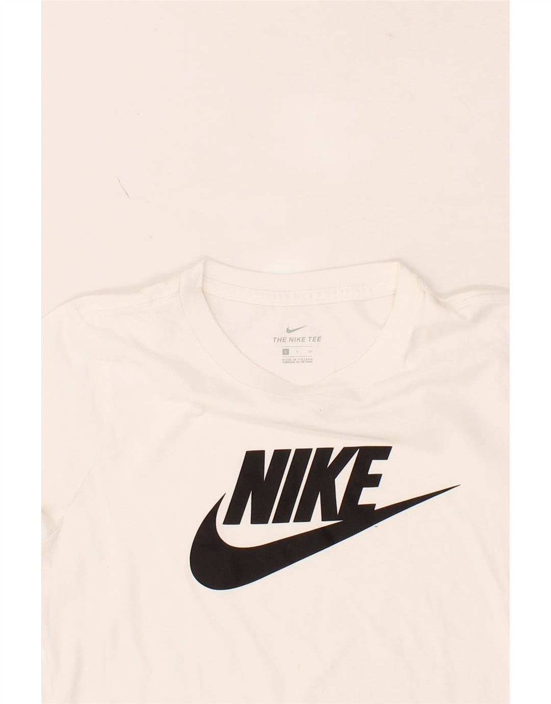 NIKE Womens Graphic T-Shirt Top UK 8 Small White Cotton Vintage Nike and Second-Hand Nike from Messina Hembry 