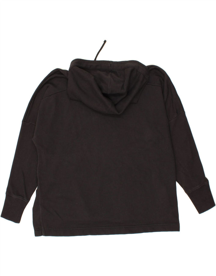 REEBOK Womens Oversized Hoodie Jumper UK 10 Small Black Vintage Reebok and Second-Hand Reebok from Messina Hembry 