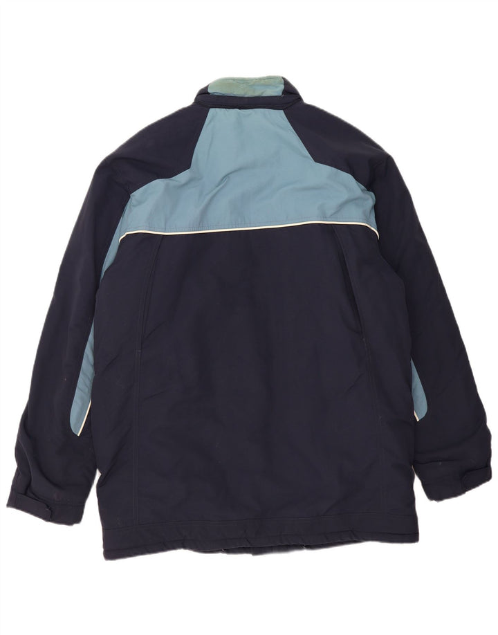 Adidas Herren-Windbreaker-Jacke UK 38 Medium Navy Blue Colourblock Polyamid