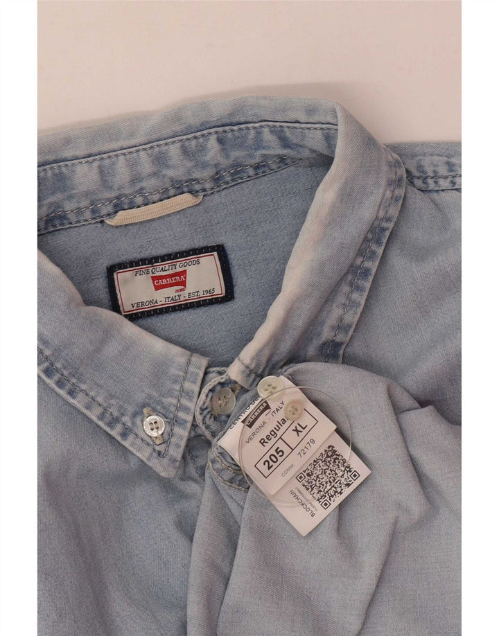 Carrera Herren Jeanshemd XL Blau Baumwolle