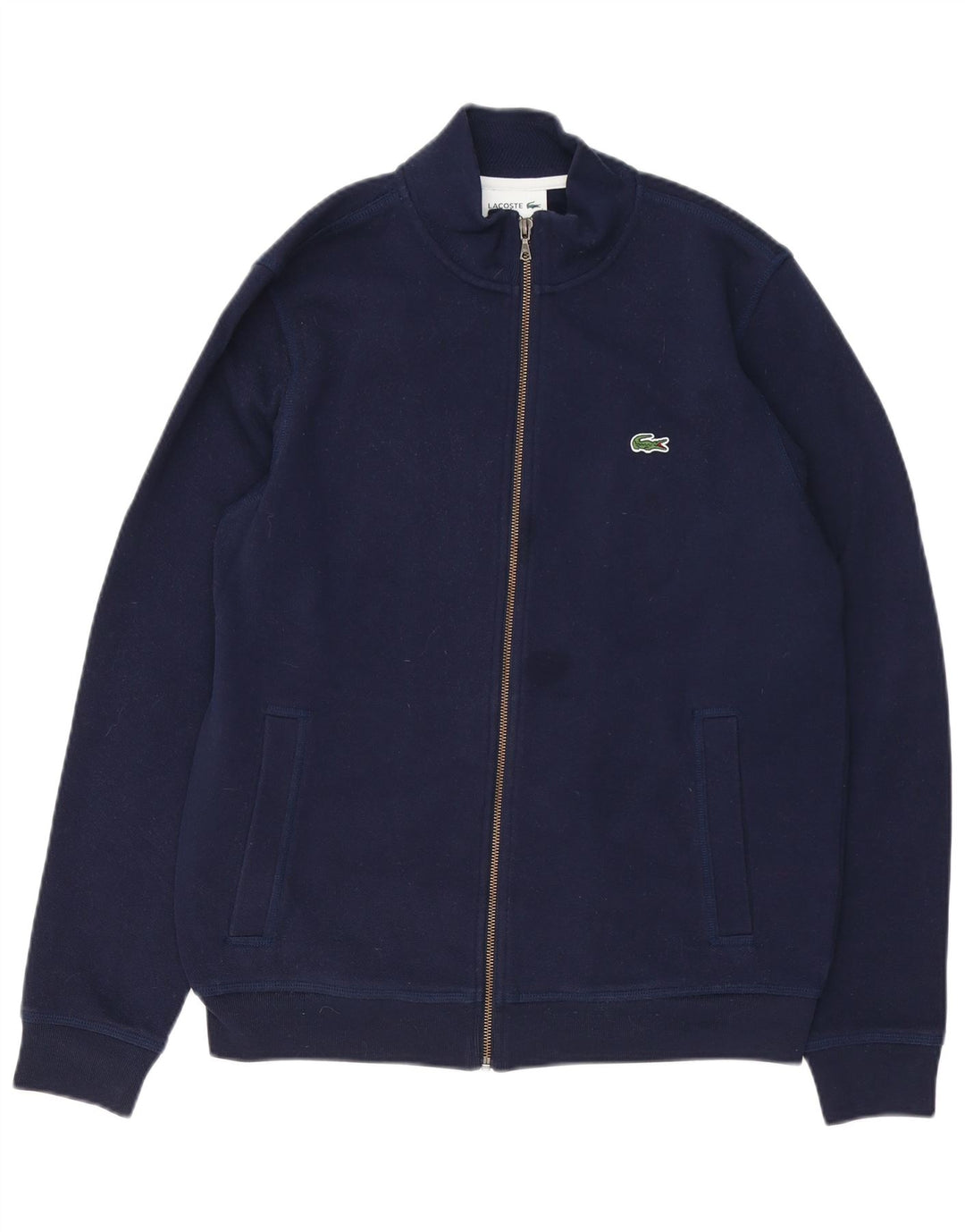 LACOSTE Herren-Trainingsanzug, Oberteil, Jacke, Größe 4, mittelgroß, marineblau, Baumwolle